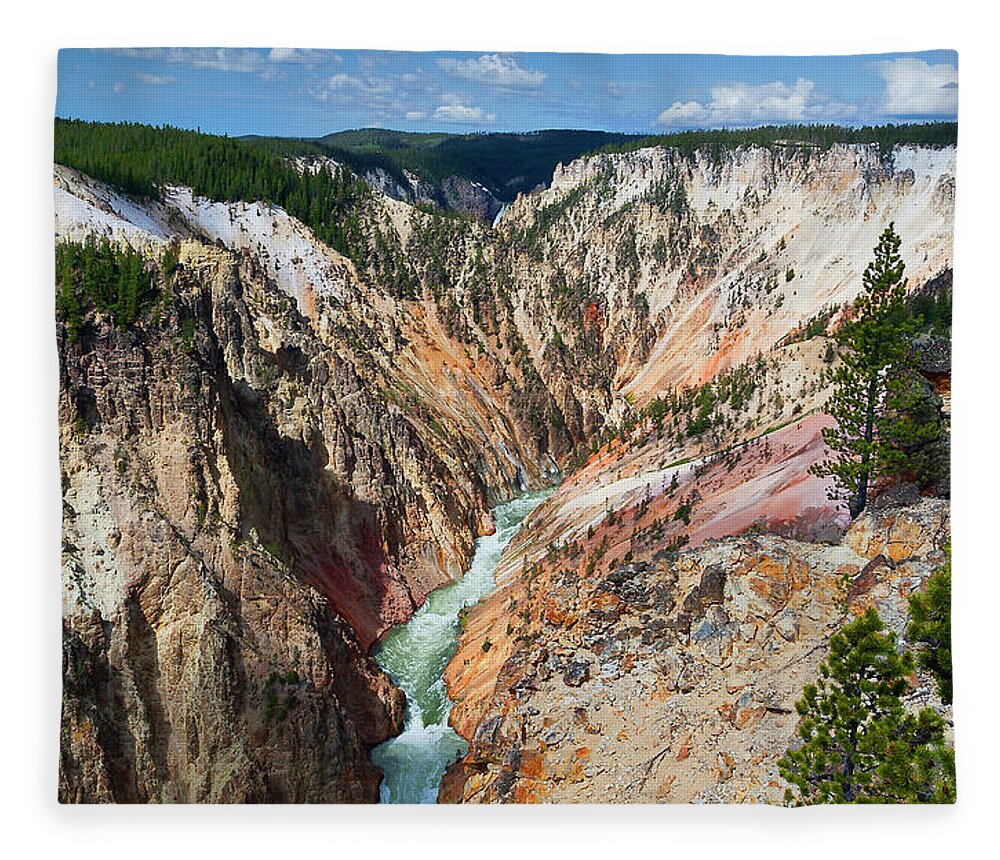Scenics Fleece Blanket featuring the photograph Inspiration Point by Stephanie Sawyer