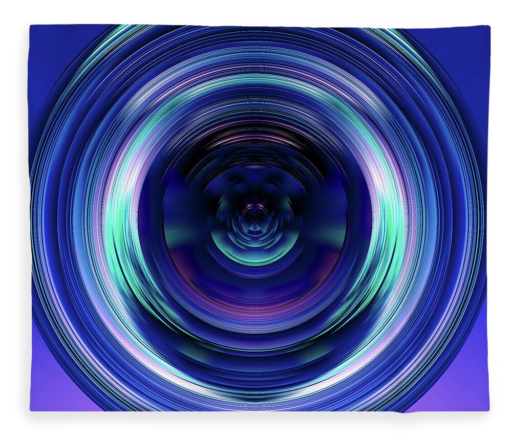 Sphere Fleece Blanket featuring the digital art Introspection by Jennifer Walsh