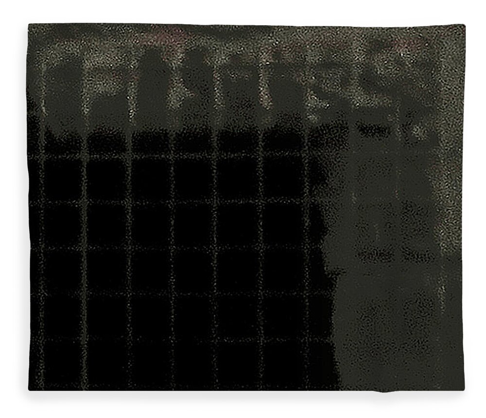 Iron Grate Fleece Blanket featuring the digital art Grate by Attila Meszlenyi