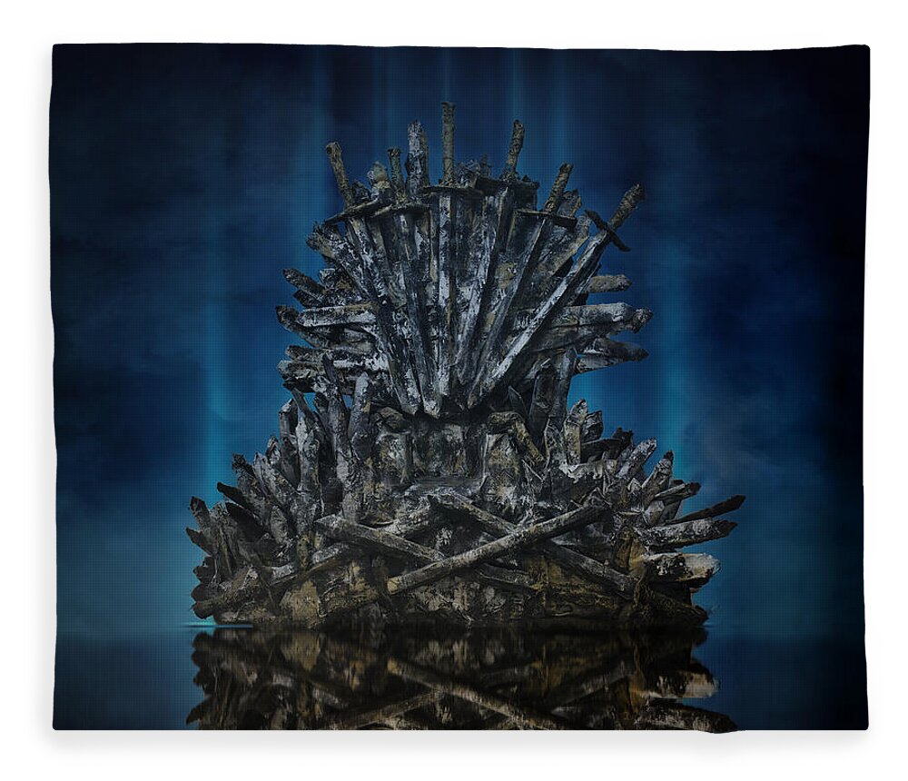 Iron Throne Fleece Blanket featuring the photograph Iron throne by Julieta Belmont