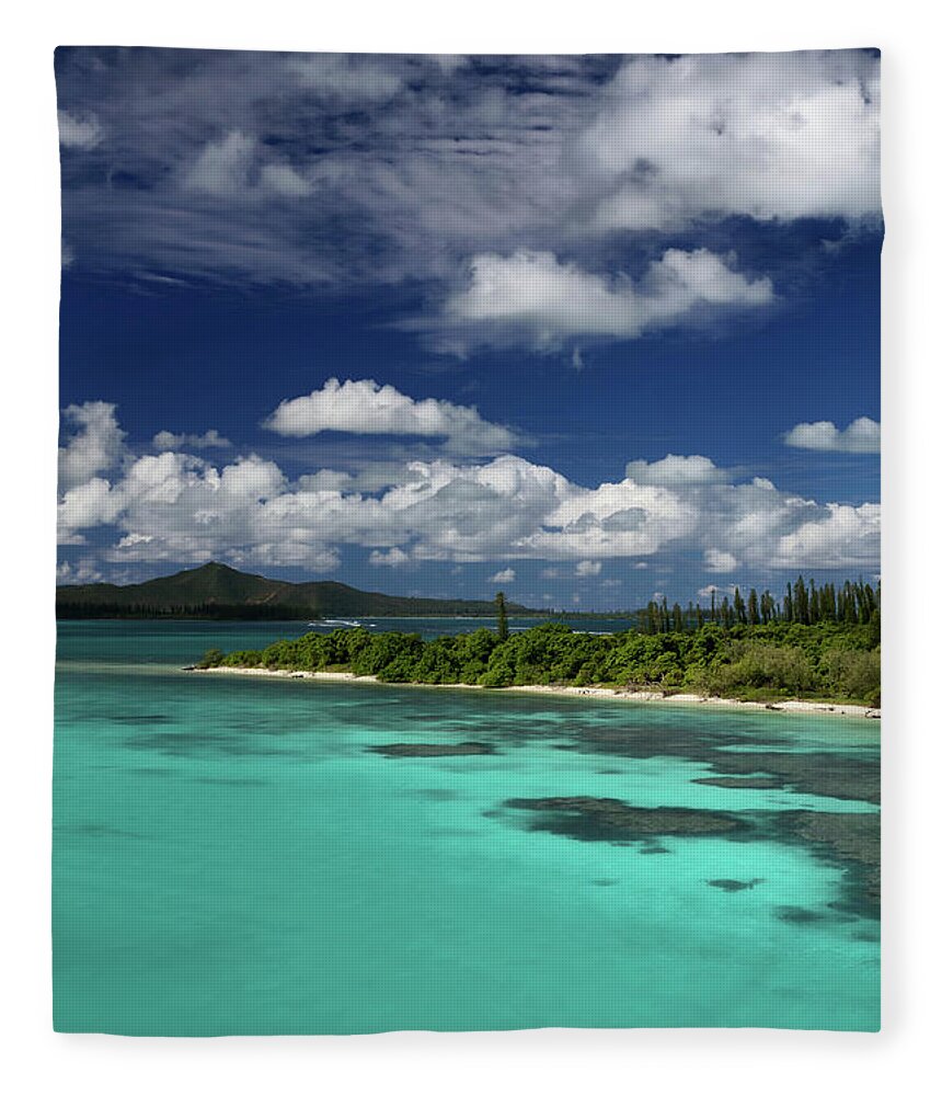 Scenics Fleece Blanket featuring the photograph Islet Coral Lagoon by Mako Photo