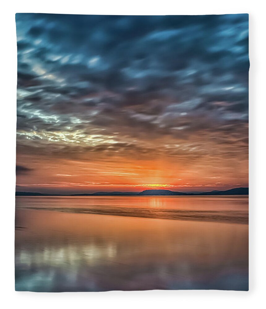 Sunrise Fleece Blanket featuring the photograph It Begins by Brad Bellisle