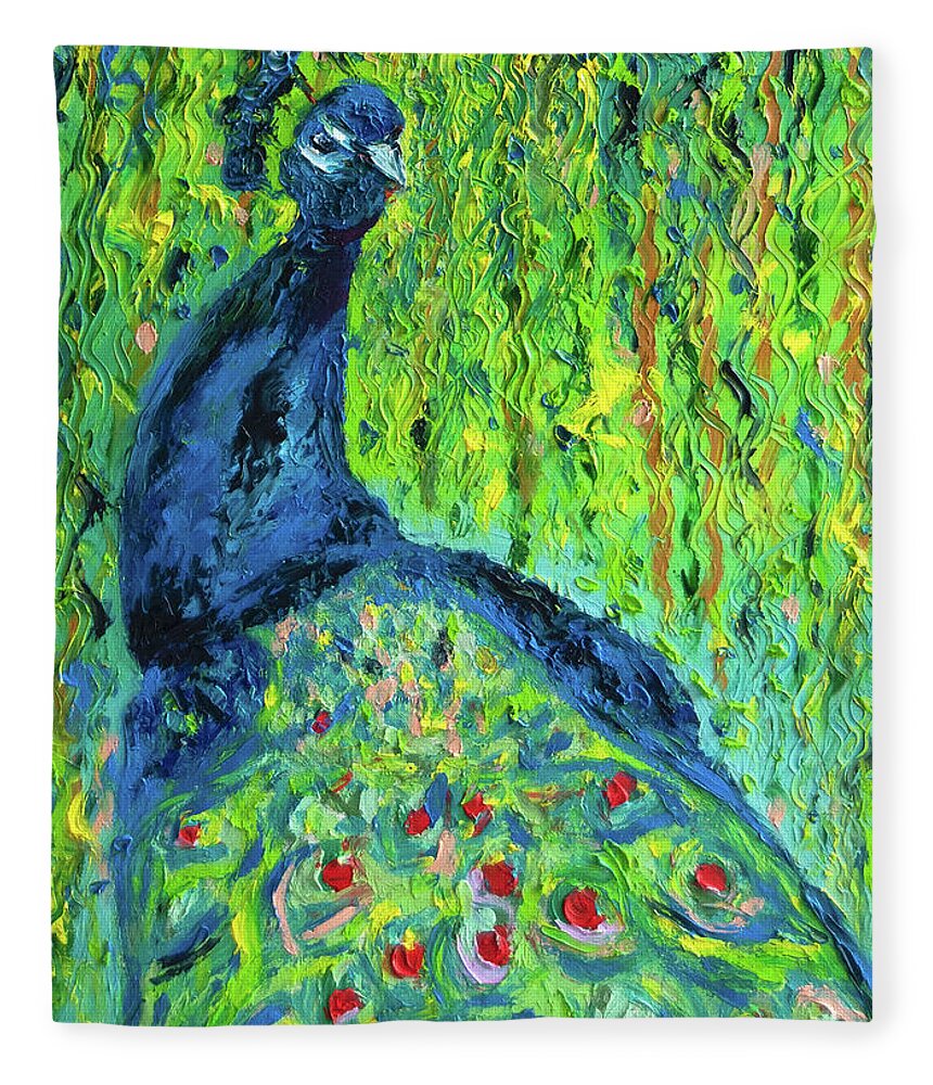 Animal Fleece Blanket featuring the painting Jamanda by Chiara Magni
