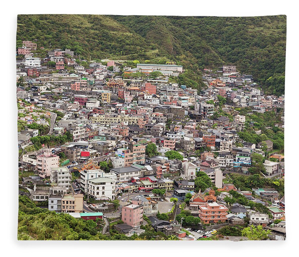 Taiwan Fleece Blanket featuring the photograph Jiufen - North Taiwan by @ Didier Marti