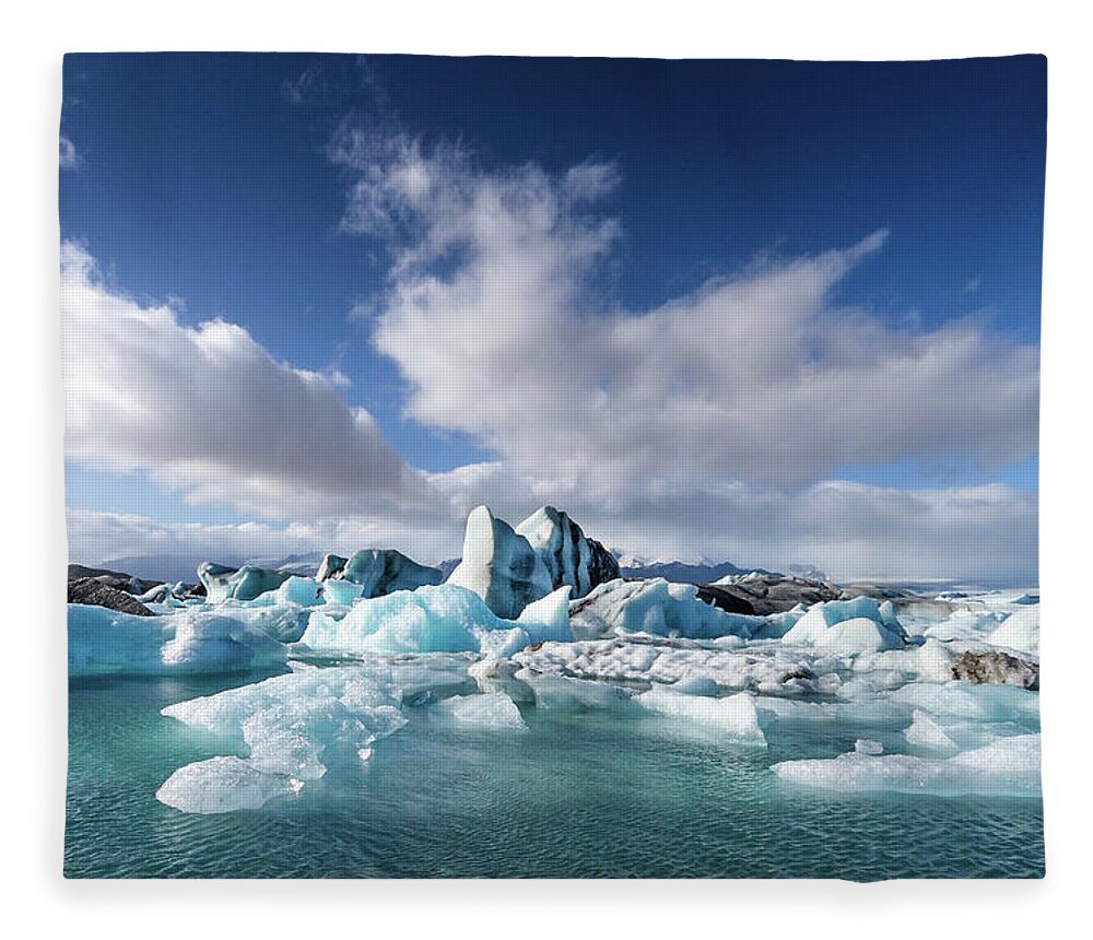 Tranquility Fleece Blanket featuring the photograph Jökulsárlón - Glacier River Lagoon by Daniele Carotenuto Photography