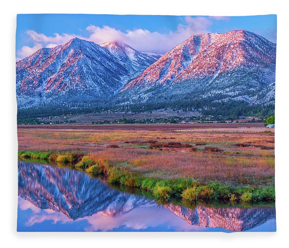 Landscape Fleece Blanket featuring the photograph Job's Peak Reflection by Marc Crumpler