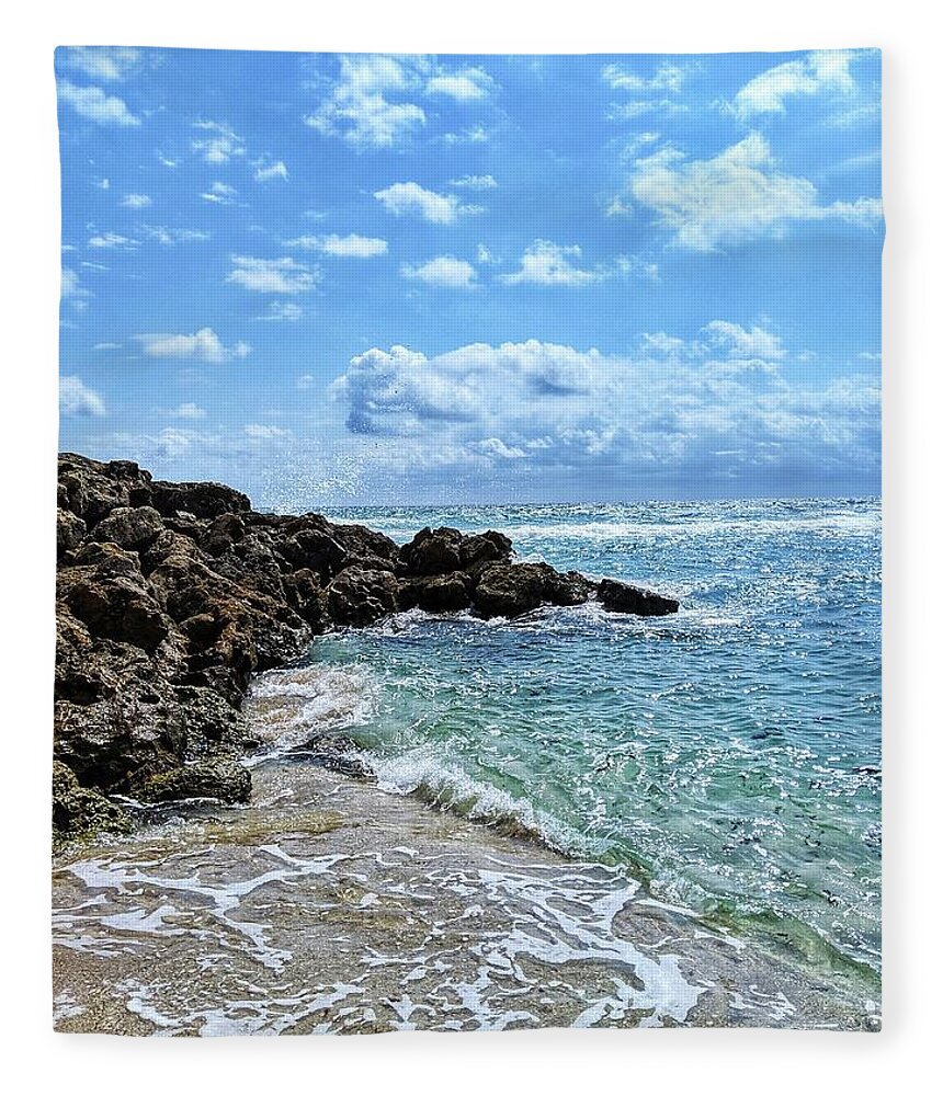 Beach Fleece Blanket featuring the photograph Just Beachy by Portia Olaughlin