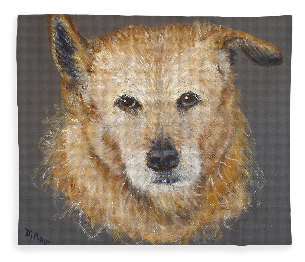Realism Fleece Blanket featuring the painting Katie by Donelli DiMaria