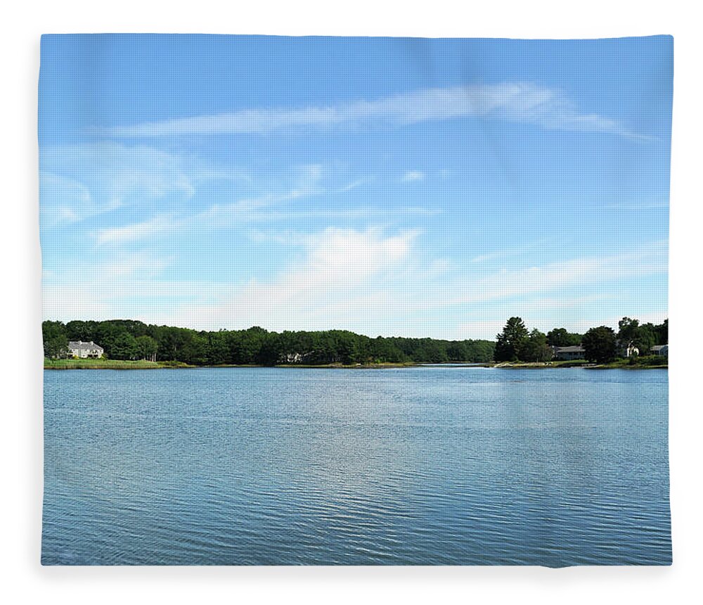 Water's Edge Fleece Blanket featuring the photograph Kennebunkport, Maine by Nicolecioe