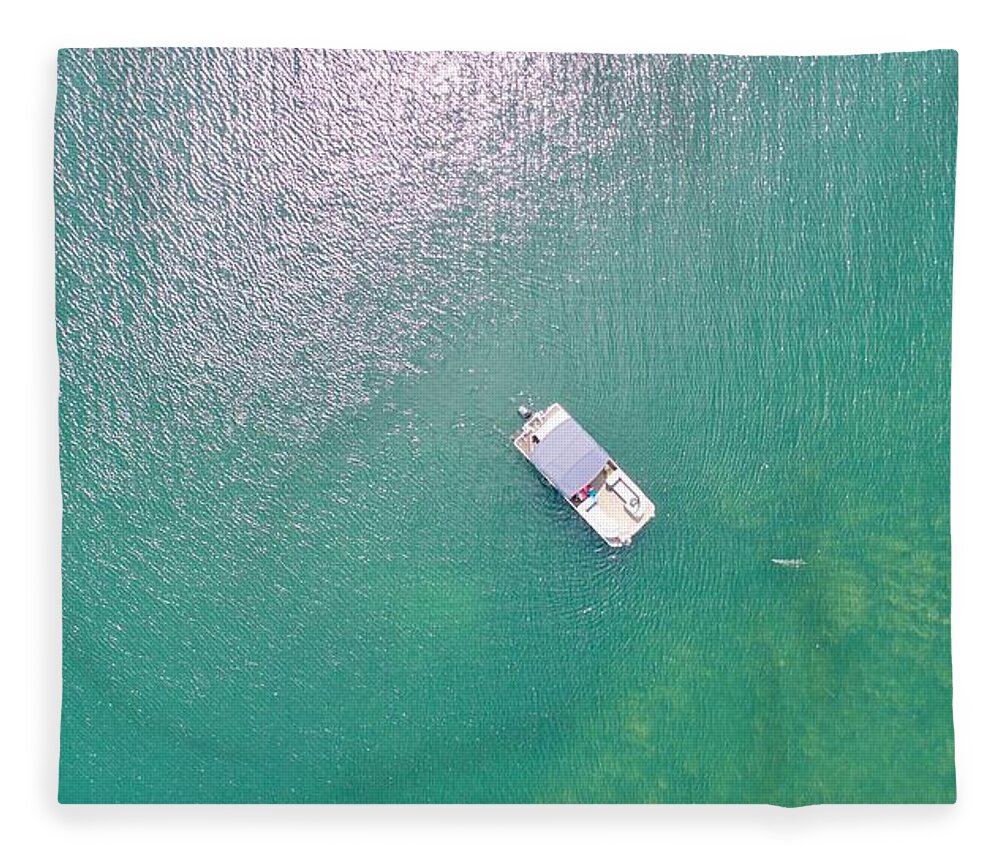 Keuka Lake Fleece Blanket featuring the photograph Keuka Lake Boating by Anthony Giammarino