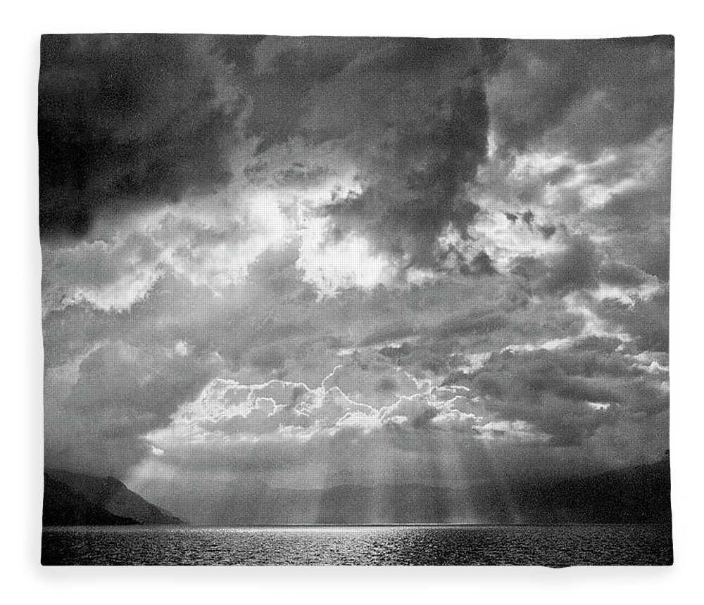 Atitlan Guatemala Sunset Fleece Blanket featuring the photograph Lake Atitlan sunset by Neil Pankler