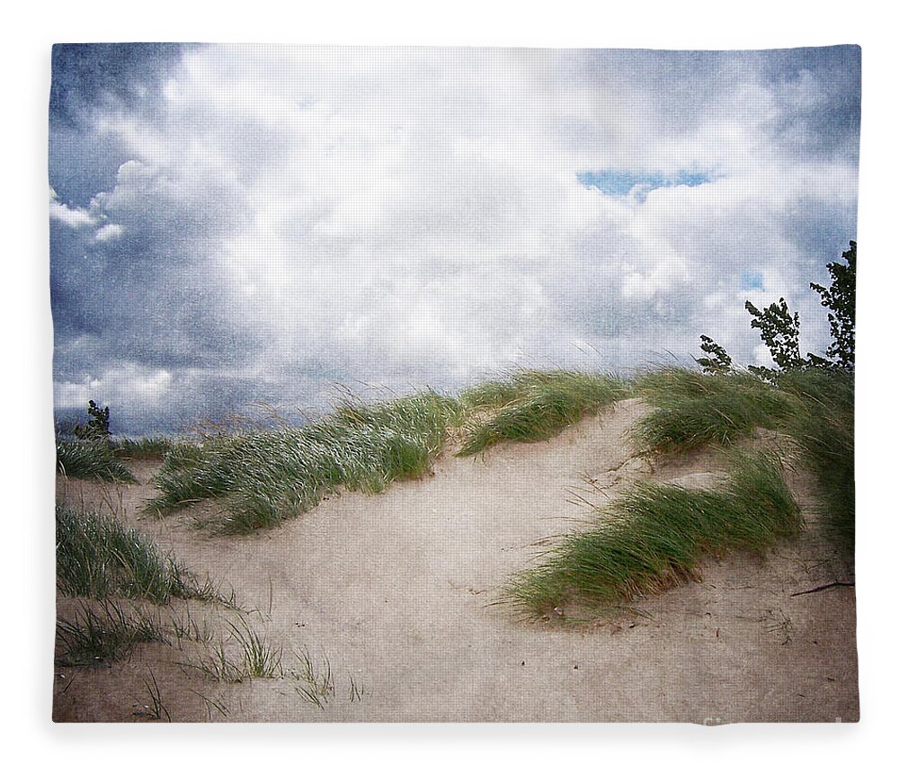 Holland Fleece Blanket featuring the photograph Lake Michigan Sand Dunes by Phil Perkins