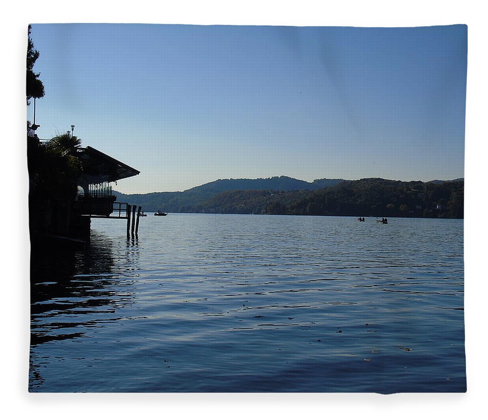 Orta Fleece Blanket featuring the photograph Lake Orta by Yohana Negusse