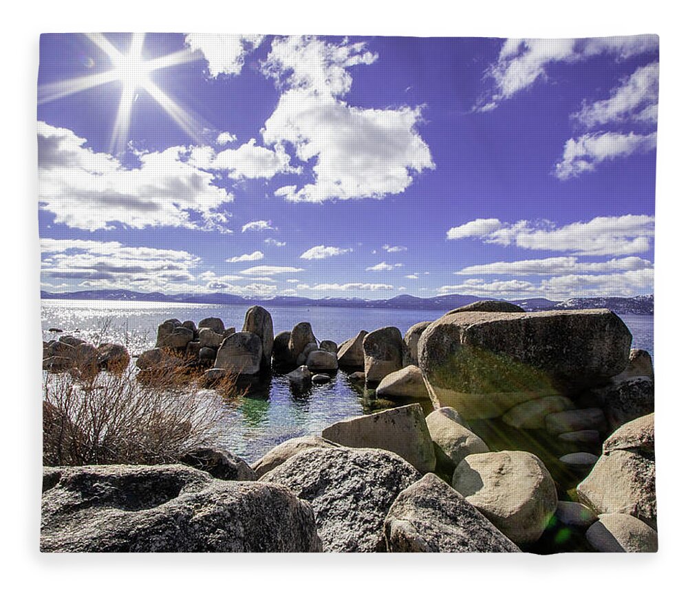 Lake Tahoe Water Fleece Blanket featuring the photograph Lake Tahoe 4 by Rocco Silvestri