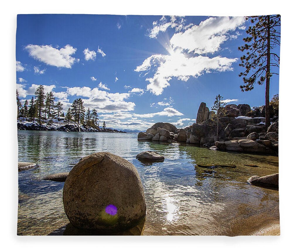 Lake Tahoe Water Fleece Blanket featuring the photograph Lake Tahoe 6 by Rocco Silvestri