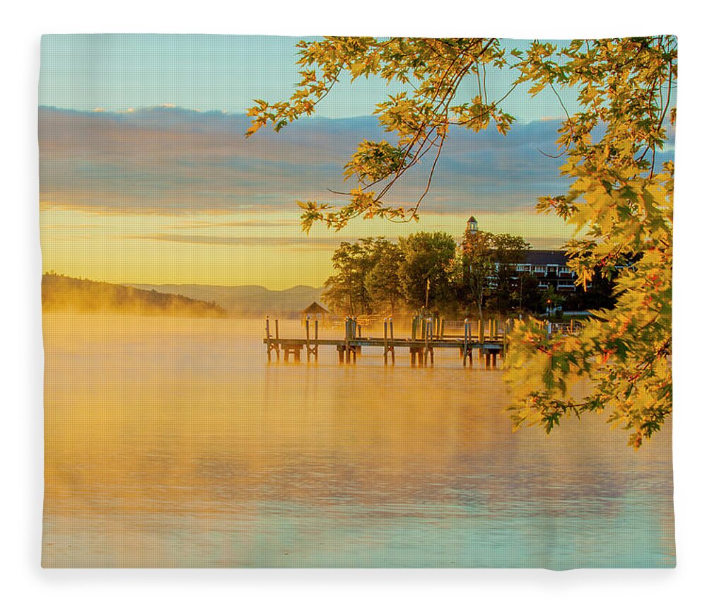 Lake Winnipesaukee Fleece Blanket featuring the photograph Lake Winnipesaukee by Trevor Slauenwhite