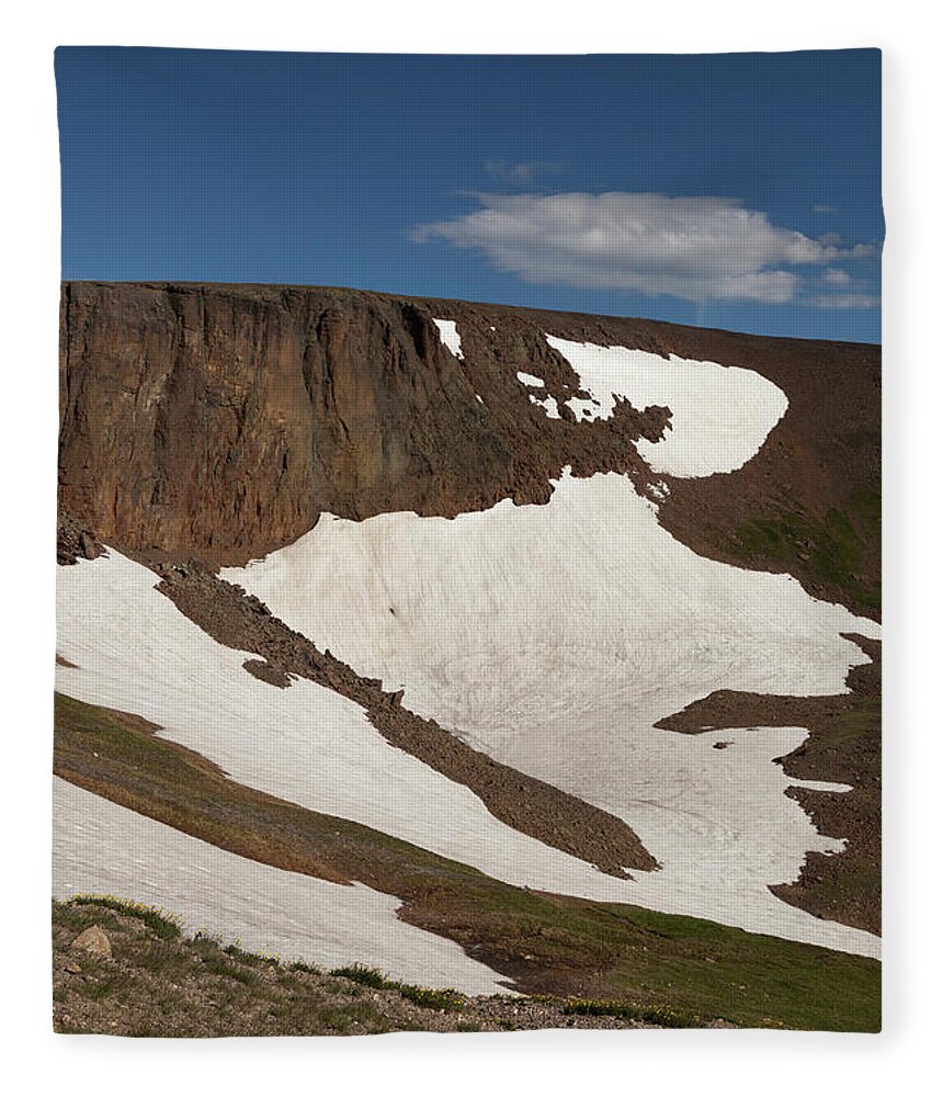 Tranquility Fleece Blanket featuring the photograph Lava Cliffs, Rocky Mountain by Jerry Whaley