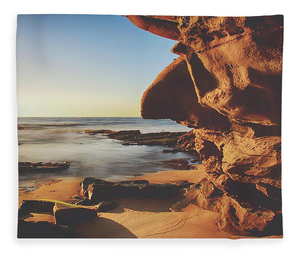 La Jolla Fleece Blanket featuring the photograph Learning to Live by Laurie Search
