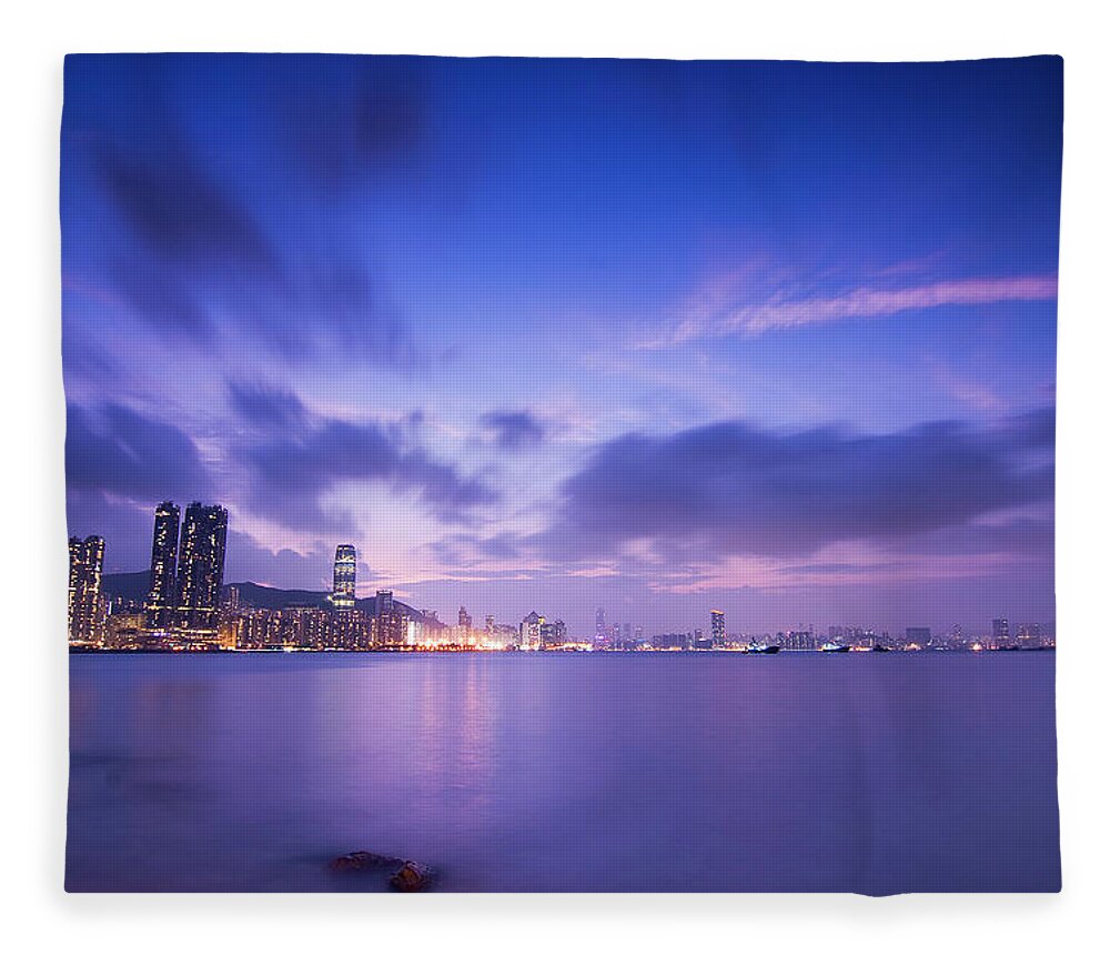 Tranquility Fleece Blanket featuring the photograph Lei Yue Muen by Photography By W.t.lai