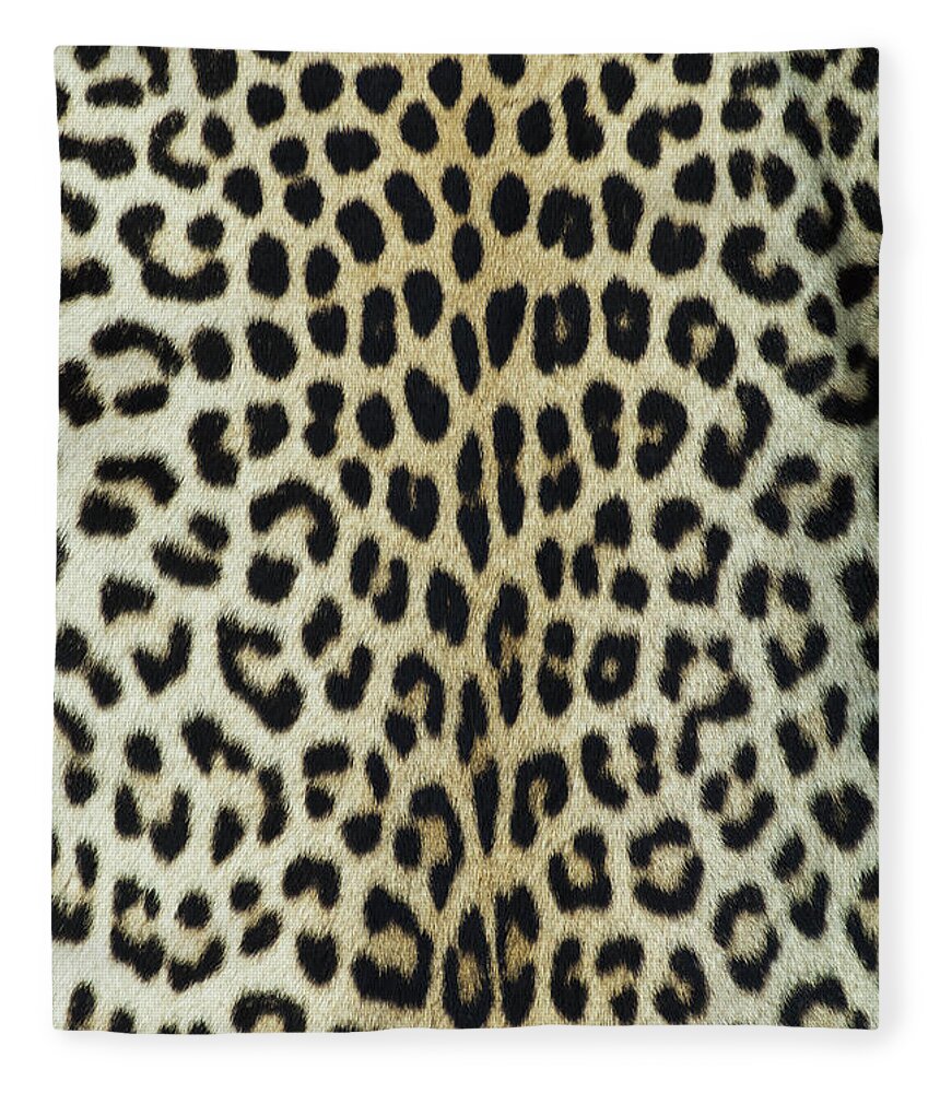 Material Fleece Blanket featuring the photograph Leopard Skinhide by Herkisi
