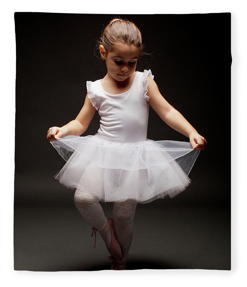Toddler Fleece Blanket featuring the photograph Little Ballerina by Georgijevic