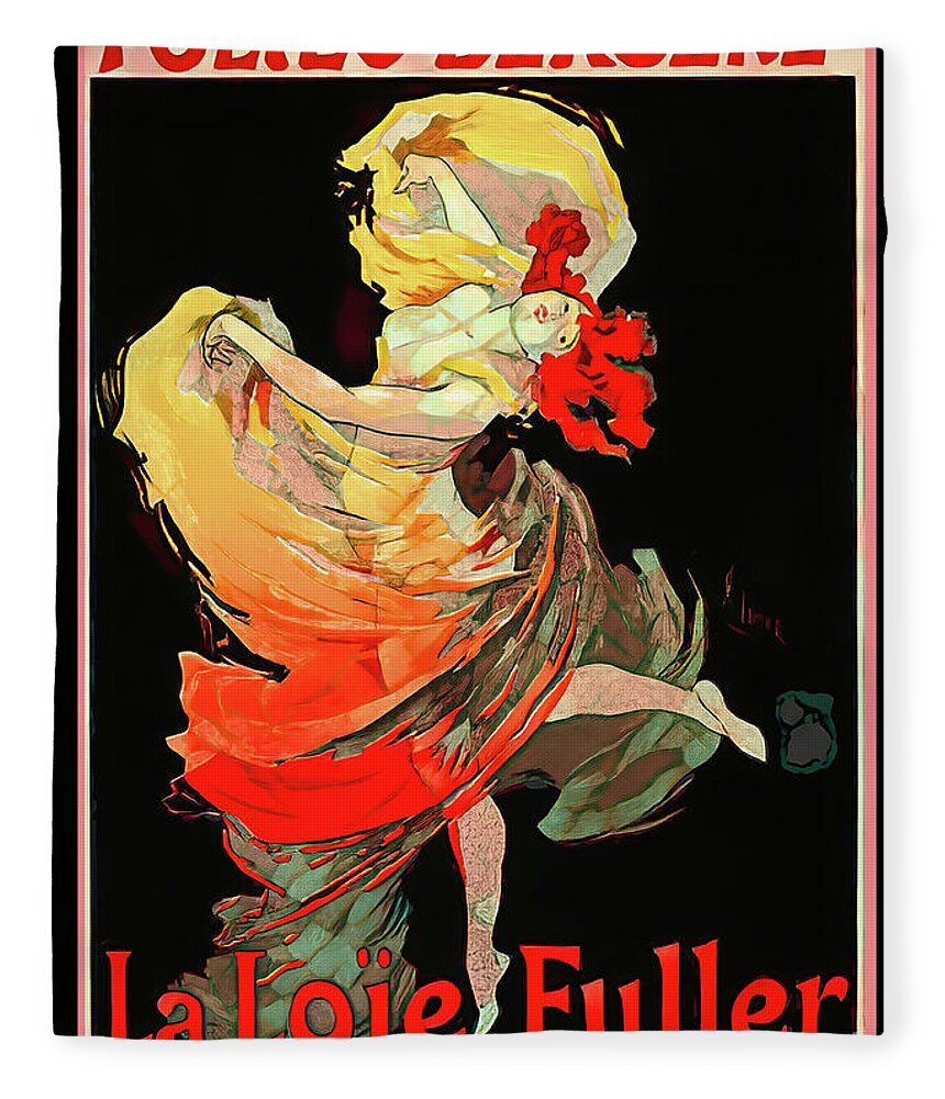 Folies-bergere Fleece Blanket featuring the photograph Loie Fuller by Jack Torcello
