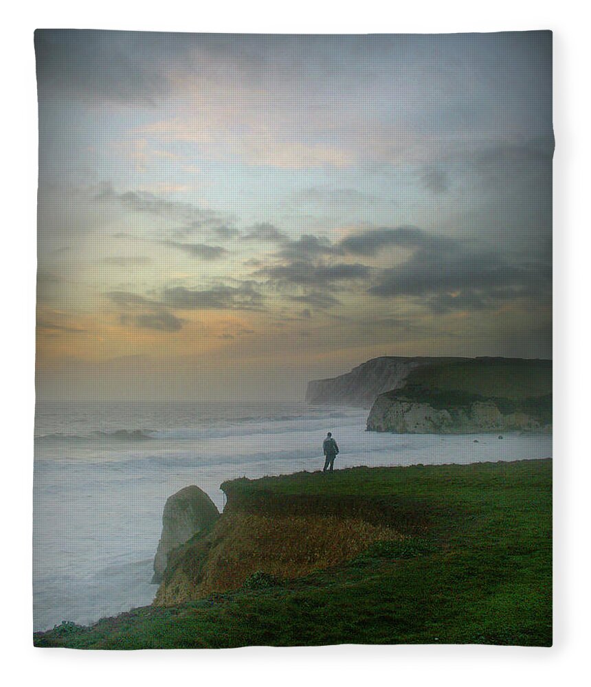 Scenics Fleece Blanket featuring the photograph Loneliness by S0ulsurfing - Jason Swain