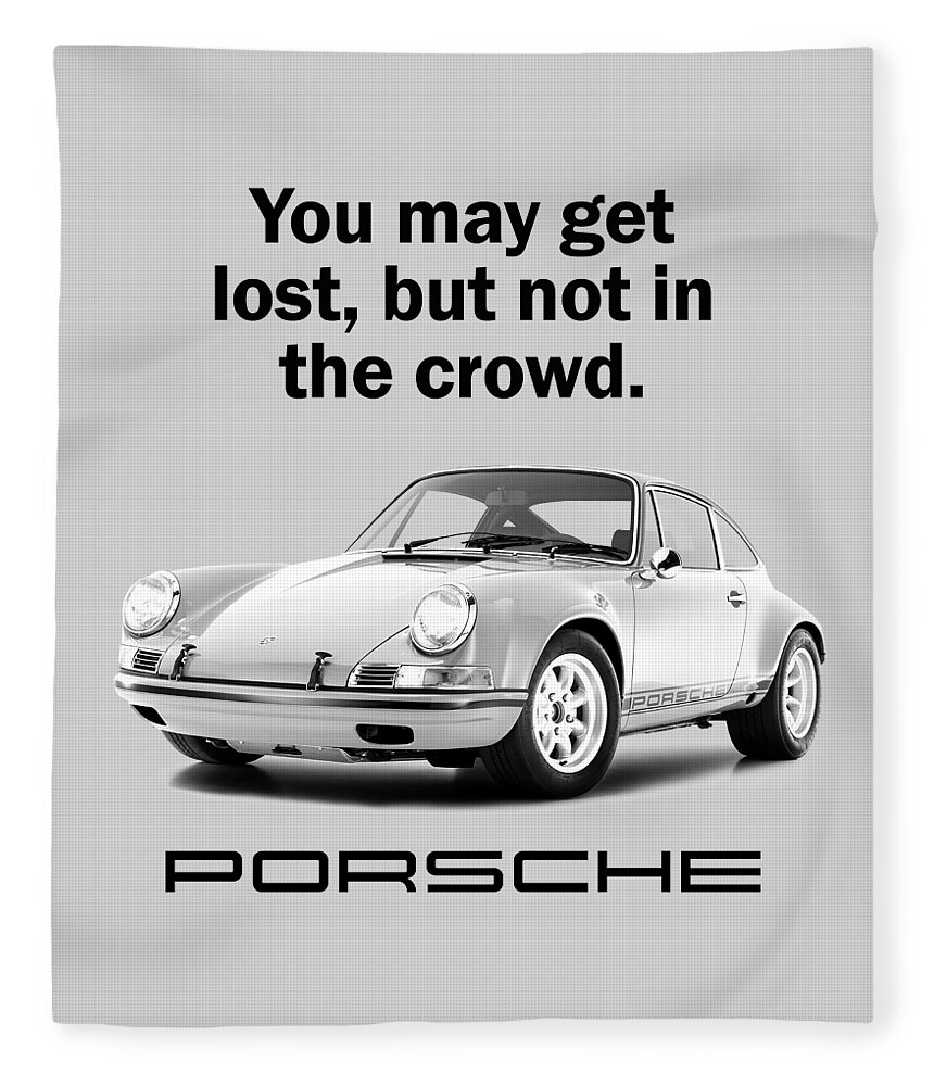 Porsche Fleece Blanket featuring the photograph Lost In A Porsche by Mark Rogan