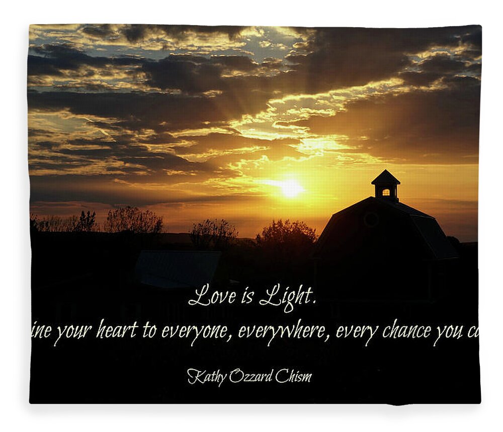 Love Fleece Blanket featuring the photograph Love Is Light by Kathy Ozzard Chism