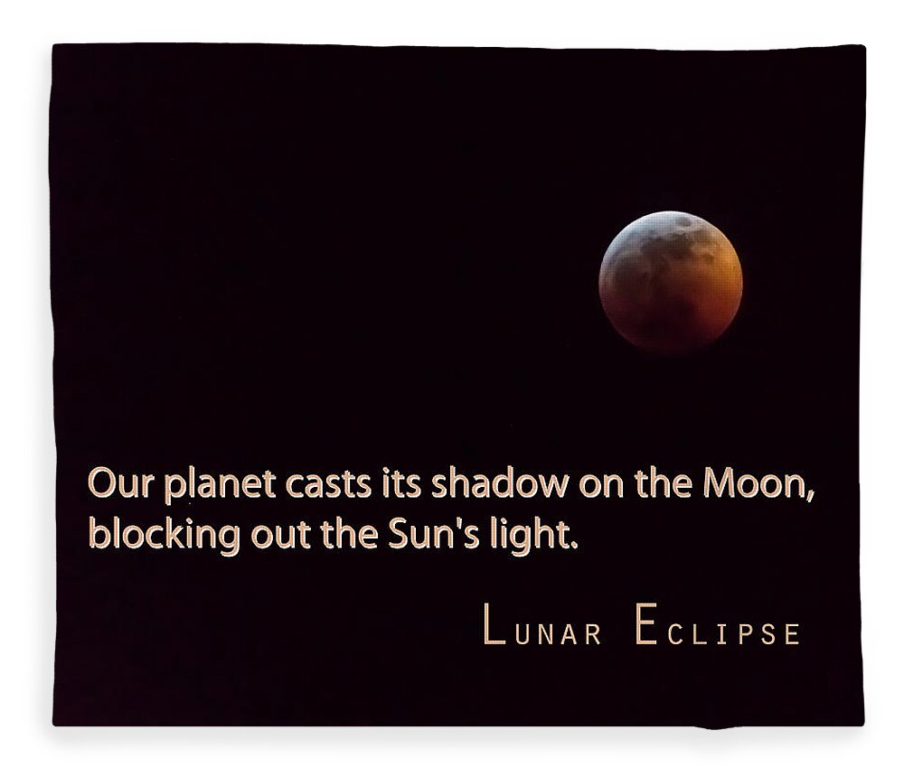 Blood Moon Fleece Blanket featuring the photograph Lunar Eclipse by James BO Insogna