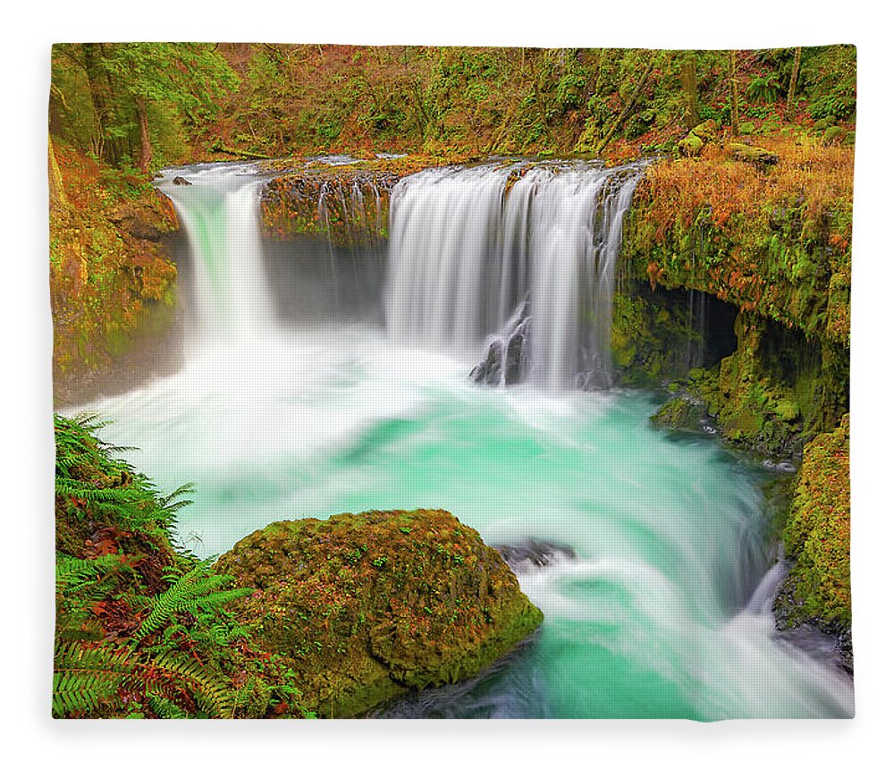 Waterfall Fleece Blanket featuring the photograph Magical Waters by Gary Kochel