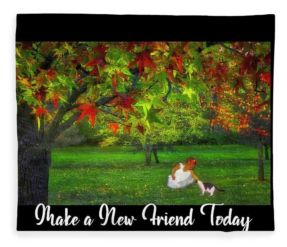  Fleece Blanket featuring the photograph Make a Friend Today by Jack Wilson