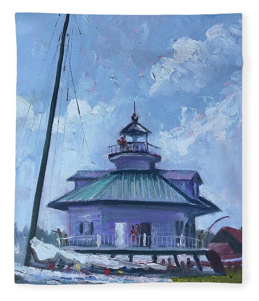 Impressionism Fleece Blanket featuring the painting Maritime Museum by Maggii Sarfaty