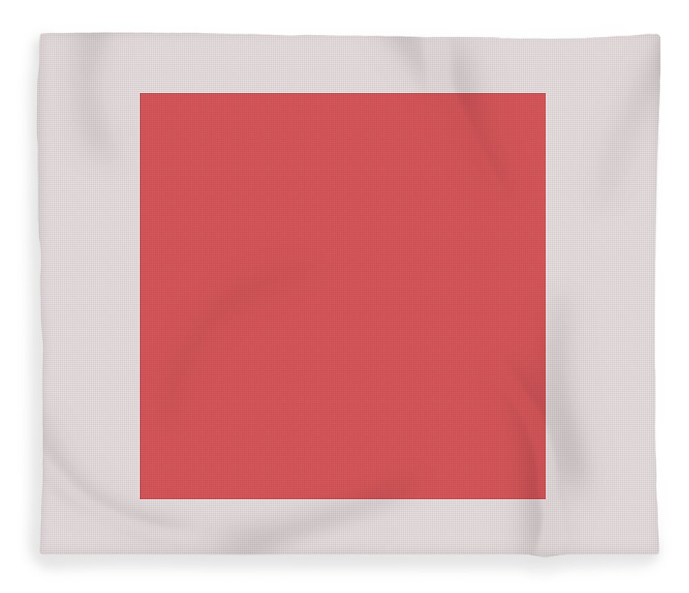 Medium. Coral Fleece Blanket featuring the digital art Medium Coral Solid Plain Color for Home Decor Pillows and Blanks by Delynn Addams