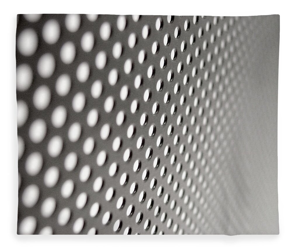 Curve Fleece Blanket featuring the photograph Metal Grid by Kemie