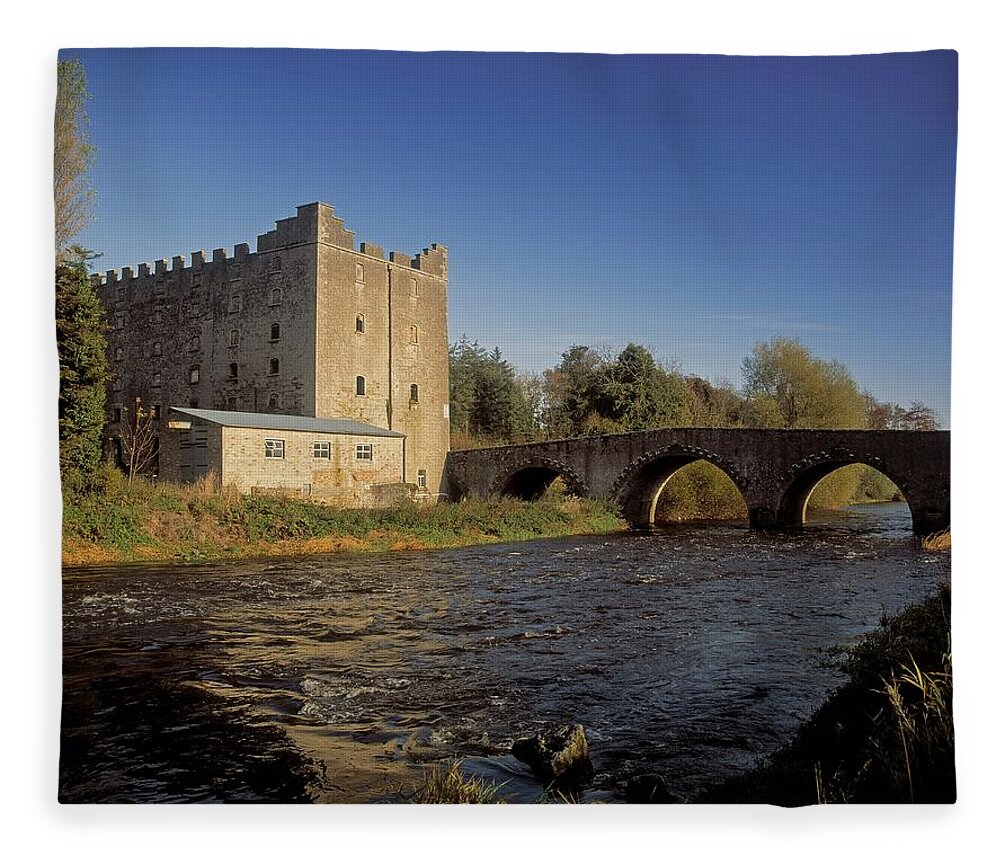 Architectural Feature Fleece Blanket featuring the photograph Milford Mills, Milford, Co Carlow by Designpics
