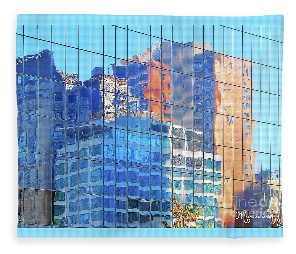 Buildings Fleece Blanket featuring the photograph Mirror Image by Mariarosa Rockefeller