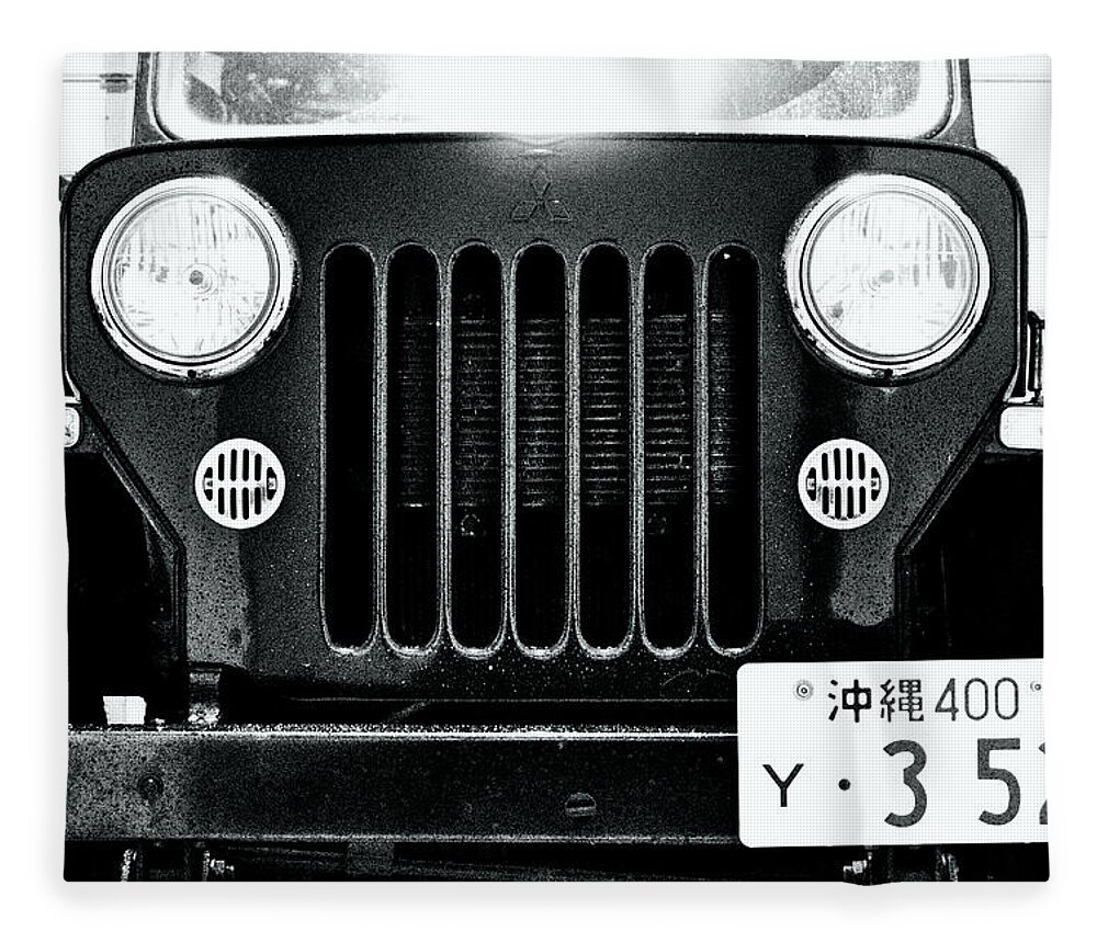 Jeep Fleece Blanket featuring the photograph Mitsubishi Jeep J53 by Eric Hafner
