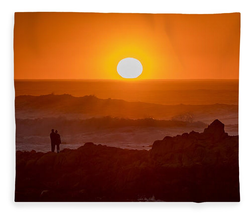 Sunset Fleece Blanket featuring the photograph Moment of Wonderment by Derek Dean