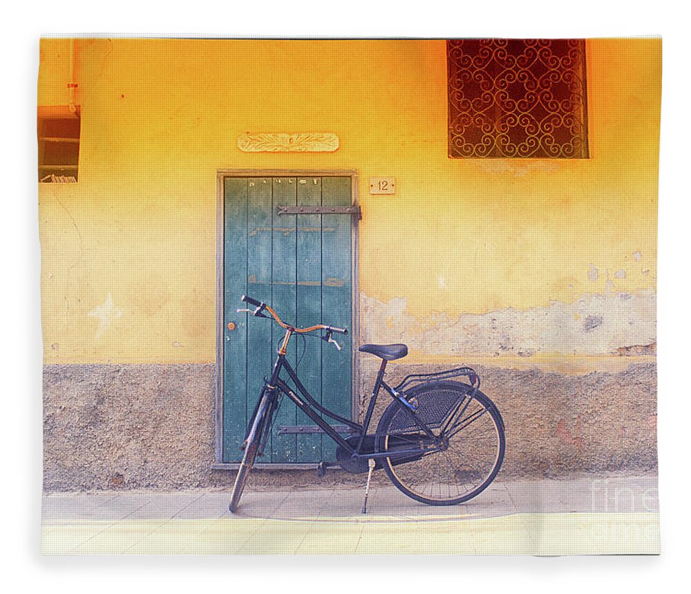 Bikes Fleece Blanket featuring the photograph Monterosso 5 by Becqi Sherman