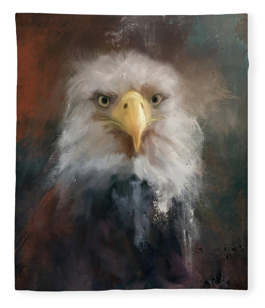 Colorful Fleece Blanket featuring the painting Moody by Jai Johnson