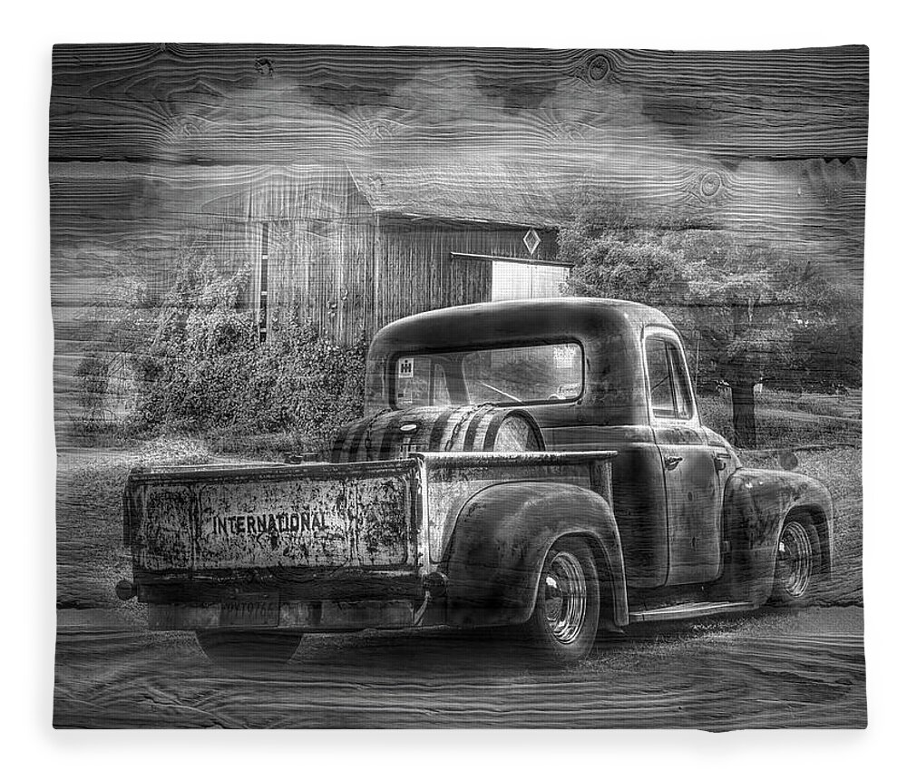 1953 Fleece Blanket featuring the photograph Moonshiners in Black and White by Debra and Dave Vanderlaan