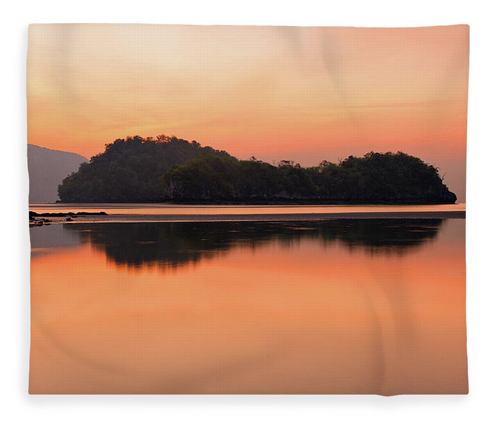 Scenics Fleece Blanket featuring the photograph Morning In Krabi by Photography Aubrey Stoll