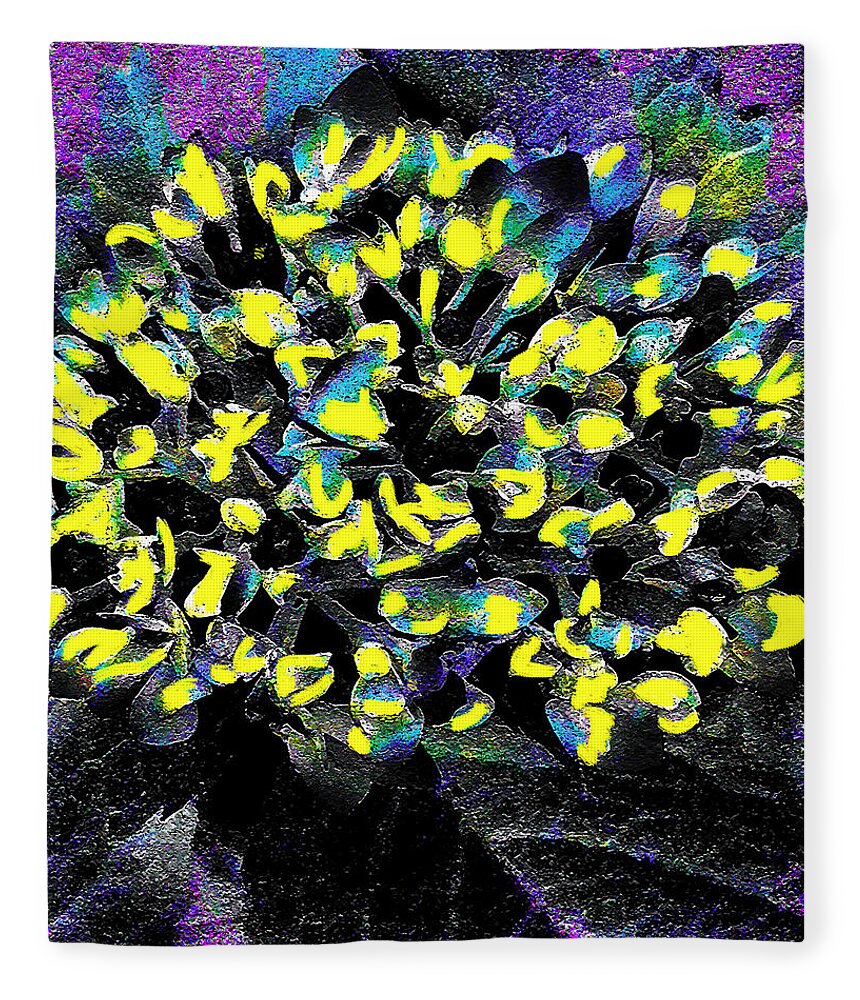 Flowers Fleece Blanket featuring the digital art Morning Mist by Rod Whyte