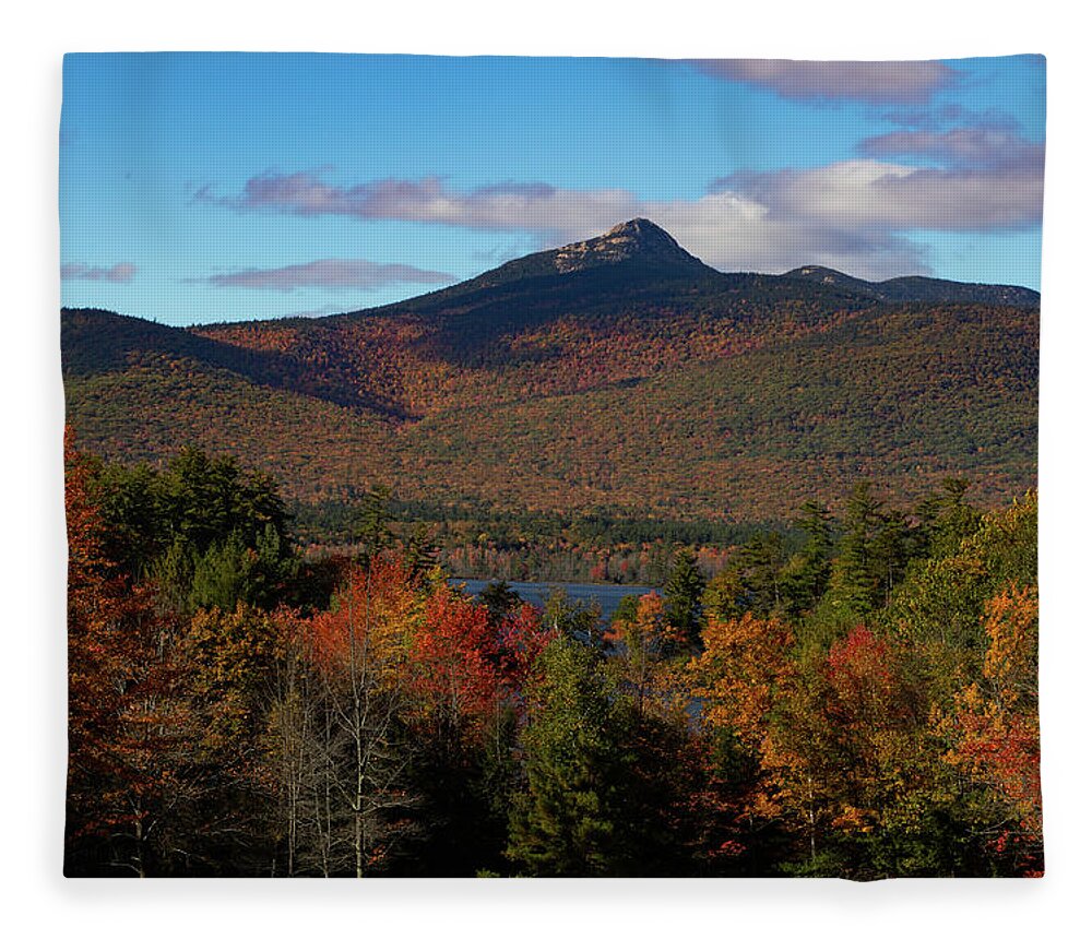 Chocorua Fall Colors Fleece Blanket featuring the photograph Mount Chocorua New Hampshire by Jeff Folger
