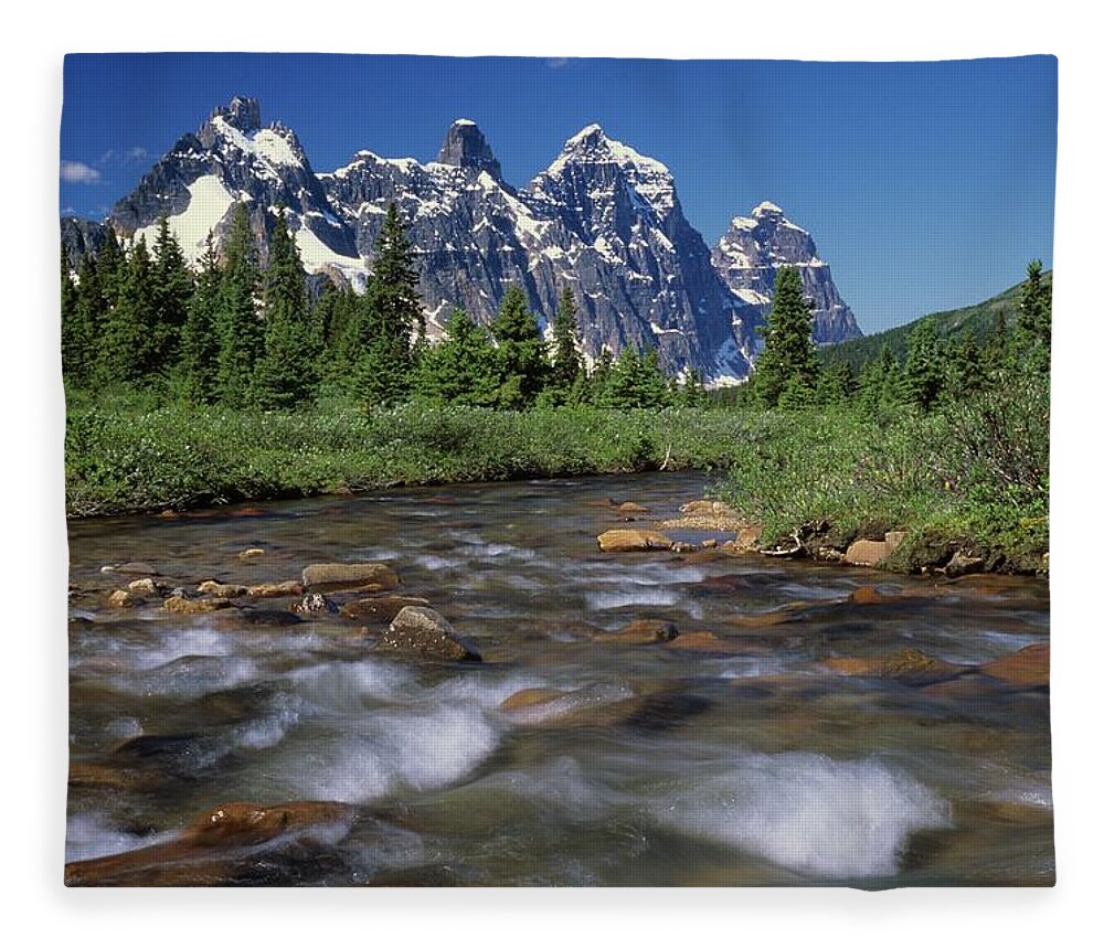 Scenics Fleece Blanket featuring the photograph Mount Clitheroe, Jasper National Park by Design Pics/bilderbuch