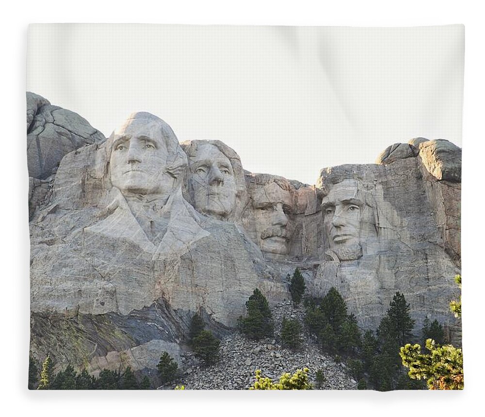 Mt Rushmore Fleece Blanket featuring the photograph Mount Rushmore by Susan Jensen