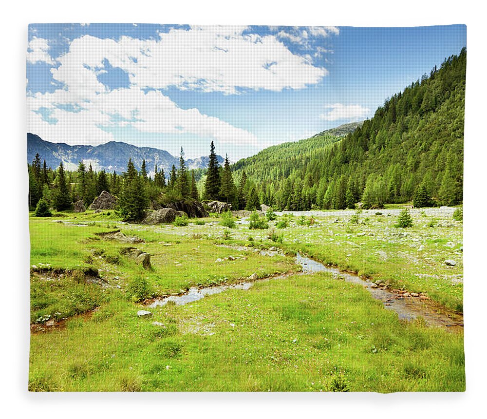 Environmental Conservation Fleece Blanket featuring the photograph Mountain Landscape by Lightkey