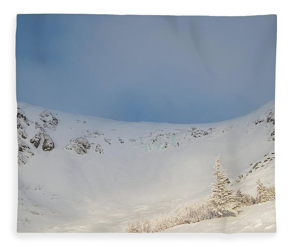 Tuckerman Ravine Fleece Blanket featuring the photograph Mountain Light, Tuckerman Ravine by Jeff Sinon