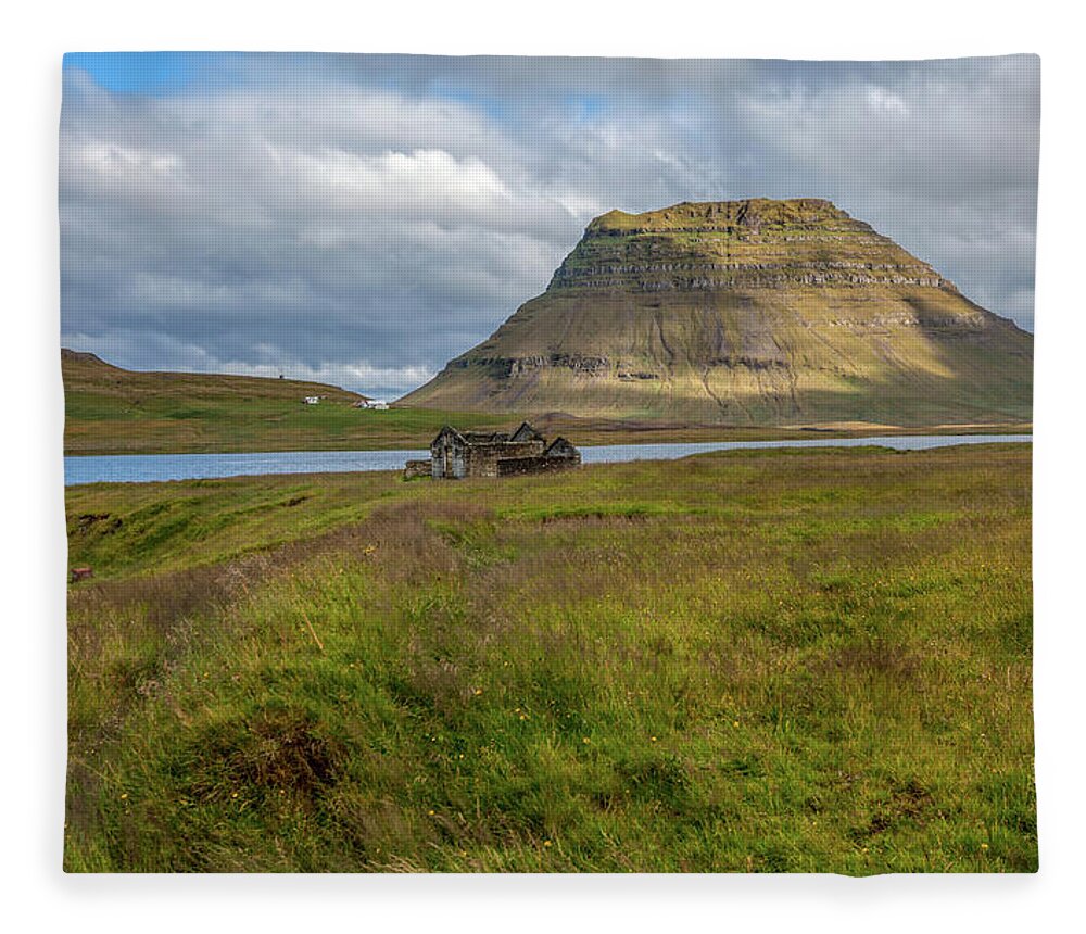 David Letts Fleece Blanket featuring the photograph Mountain Top of Iceland by David Letts